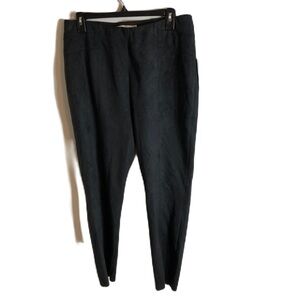 Justfab Sheath Pants Soft Velour High Waist NEW XL Black Pleated